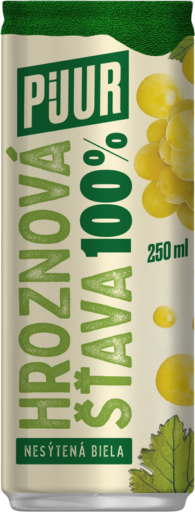 Biela hroznová šťava v plechovke