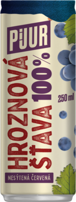 Hroznová šťava, nesýtená, červená
