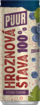 Sýtená červená 3 Plechovka červenej hroznové šťavy