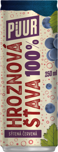 Sýtená červená 1 Plechovka červenej hroznové šťavy